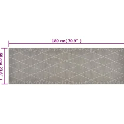Tapis de cuisine lavable impression losange 60x180 cm velours vidaXL