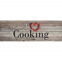 Tapis de cuisine lavable impression cuisine gris 60x180 cm