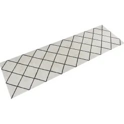 Tapis de cuisine lavable impression carrée 60x180 cm velours vidaXL