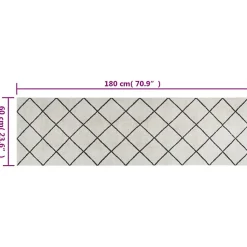 Tapis de cuisine lavable impression carrée 60x180 cm velours vidaXL