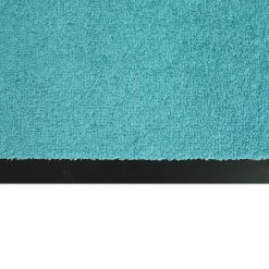 Tapis de Porte Paillasson d'entrée Monochrom Turquoise 90 x 100 cm - Floordirekt
