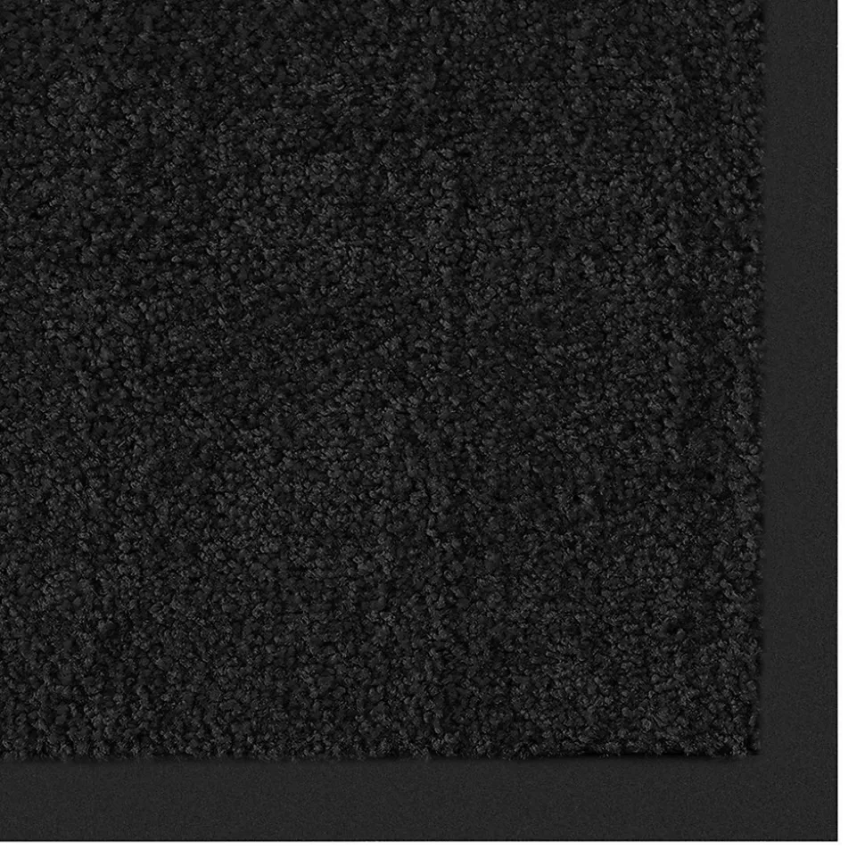 Tapis de Porte Paillasson d'entrée Rhine Noir 90 x 300 cm