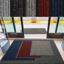 Tapis de Porte Paillasson d'entrée Dura Gris 66 x 120 cm