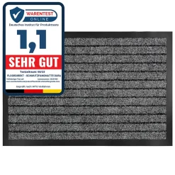 Tapis de Porte Paillasson d'entrée Dura Gris 100 x 120 cm