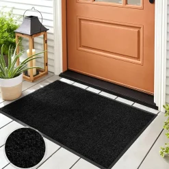 Tapis de Porte Paillasson d'entrée Use&Wash Noir 120 x 180 cm - Floordirekt