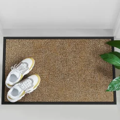 Tapis de Porte Paillasson d'entrée Rhine Beige 90 x 150 cm