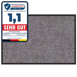 Tapis de Porte Paillasson d'entrée Rhine Gris 90 x 150 cm