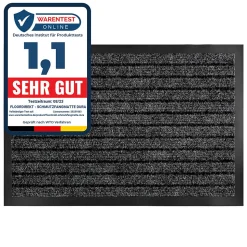 Tapis de Porte Paillasson d'entrée Dura Anthracite 50 x 80 cm