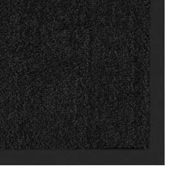Tapis de Porte Paillasson d'entrée Rhine Noir 90 x 120 cm