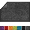 Tapis de Porte Paillasson d'entrée Use&Wash Gris anthracite 90 x 120 cm - Floordirekt