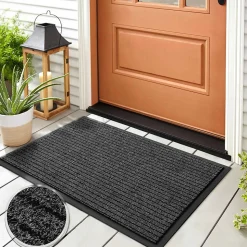 Tapis de Porte Paillasson d'entrée Dura Anthracite 100 x 150 cm