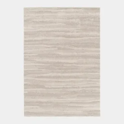 Tapis de salon doux à motif organique - Nube - Beige et crème - 120 x 170 cm