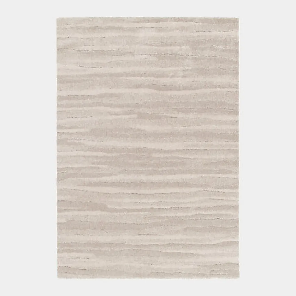 Tapis de salon doux à motif organique - Nube - Beige et crème - 120 x 170 cm