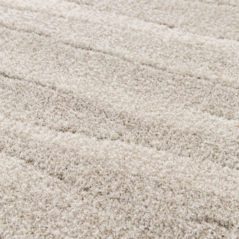 Tapis de salon doux à motif organique - Nube - Beige et crème - 120 x 170 cm