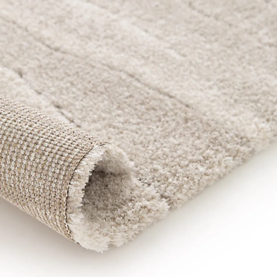 Tapis de salon doux à motif organique - Nube - Beige et crème - 120 x 170 cm