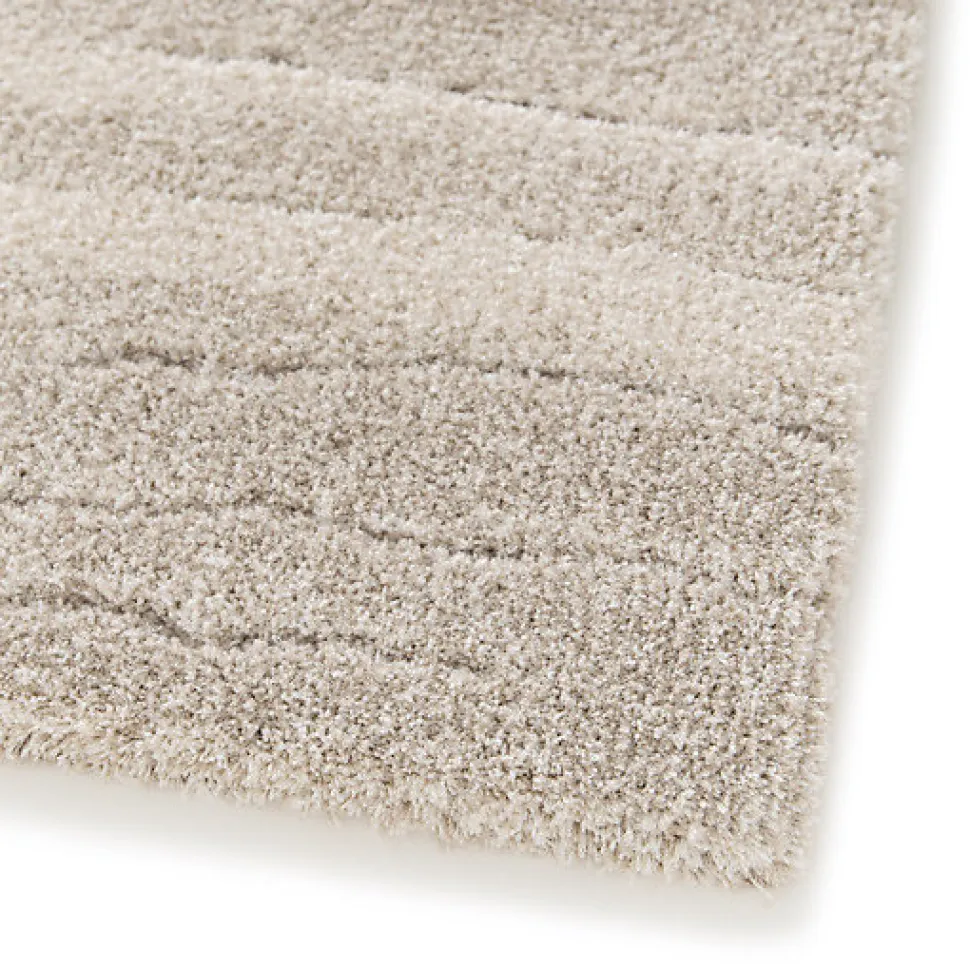 Tapis de salon doux à motif organique - Nube - Beige et crème - 120 x 170 cm