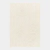 Tapis de salon en relief - Circle - Courbe crème - 200 x 290 cm