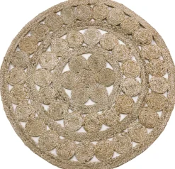 Tapis de salon rond en jute Structure ø90 cm