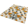 Tapis de salon tissé plat WESSON PYRAMIDE