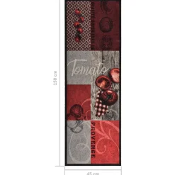 Tapis de sol de cuisine lavable Tomate 45x150 cm