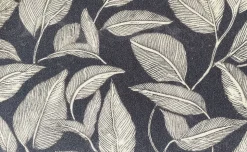 Tapis d'entrée absorbant feuilles noir et blanc L.60 x l.40 cm Sweetsol