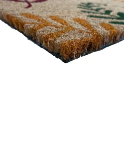 Tapis d'entrée absorbant fibres de coco fougère multicouleurs L.40 x l.60 cm
