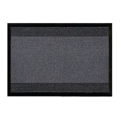 Tapis d'entrée absorbant microfibres gris L.60 x l.40 cm