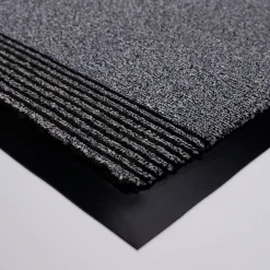 Tapis d'entrée absorbant microfibres gris L.60 x l.40 cm