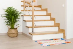 Tapis d'entrée absorbant Welcome pastel L.60 x l.40 cm Sweetsol
