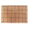 Tapis d'entrée antidérapant en fibre de coco antidérapant imprimé quadrillage L.60 x l.40cm Ornami