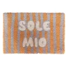 Tapis d'entrée antidérapant en fibre de coco " Sole mio " rayures bleu L.60 x l.40cm Ornami