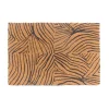 Tapis d'entrée antidérapant en fibre de coco imprimé ethnique noir L.60 x l.40cm Ornami