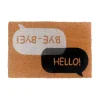 Tapis d'entrée antidérapant en fibre de coco " Hello bye bye " noir et blanc L.60 x l.40cm Ornami