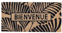 Tapis d'entrée coco bienvenue L.50 x l.25 cm