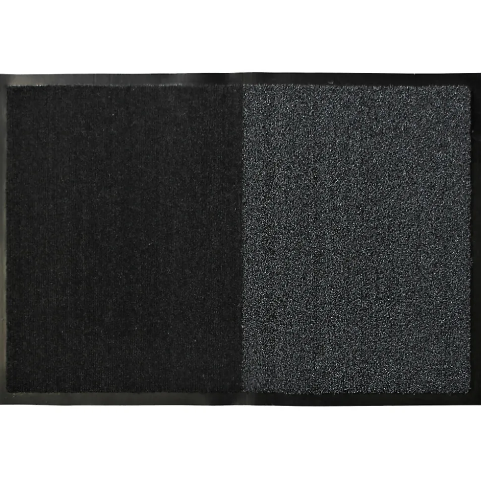 Tapis d'entrée Cres GoodHome gris L.60 x l.90 cm