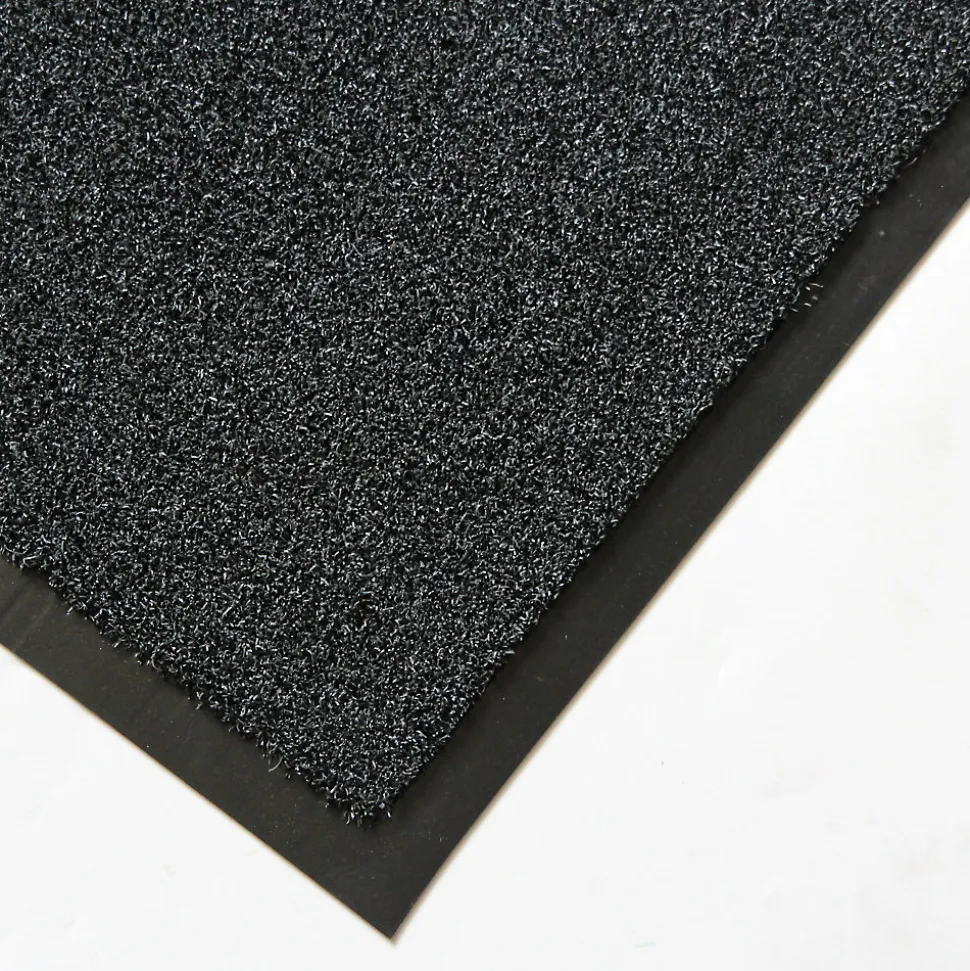 Tapis d'entrée Cres GoodHome gris L.60 x l.90 cm