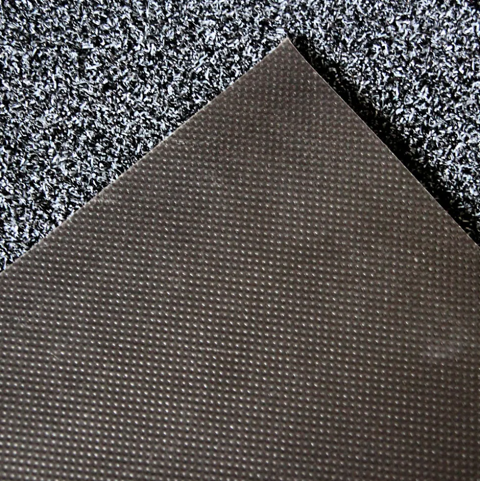 Tapis d'entrée Cres GoodHome gris L.60 x l.90 cm