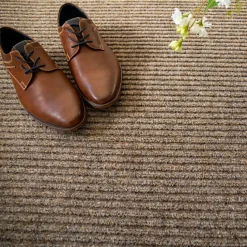 Tapis d'entrée côtelé antisalissures & antidérapant - 1er prix - Beige - Rouleau de 1m x 25m