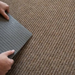 Tapis d'entrée côtelé antisalissures & antidérapant - 1er prix - Beige - Rouleau de 1m x 25m
