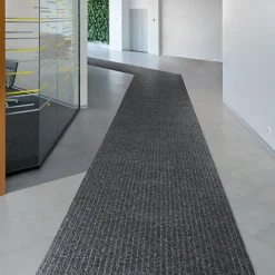 Tapis d'entrée côtelé antisalissures & antidérapant - 1er prix - Gris - Rouleau de 1m x 2m