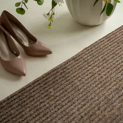 Tapis d'entrée côtelé antisalissures & antidérapant - 1er prix - Beige - Rouleau de 1m x 1m