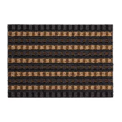 Tapis d'entrée grattoir marron et gris L.60 x l.40cm