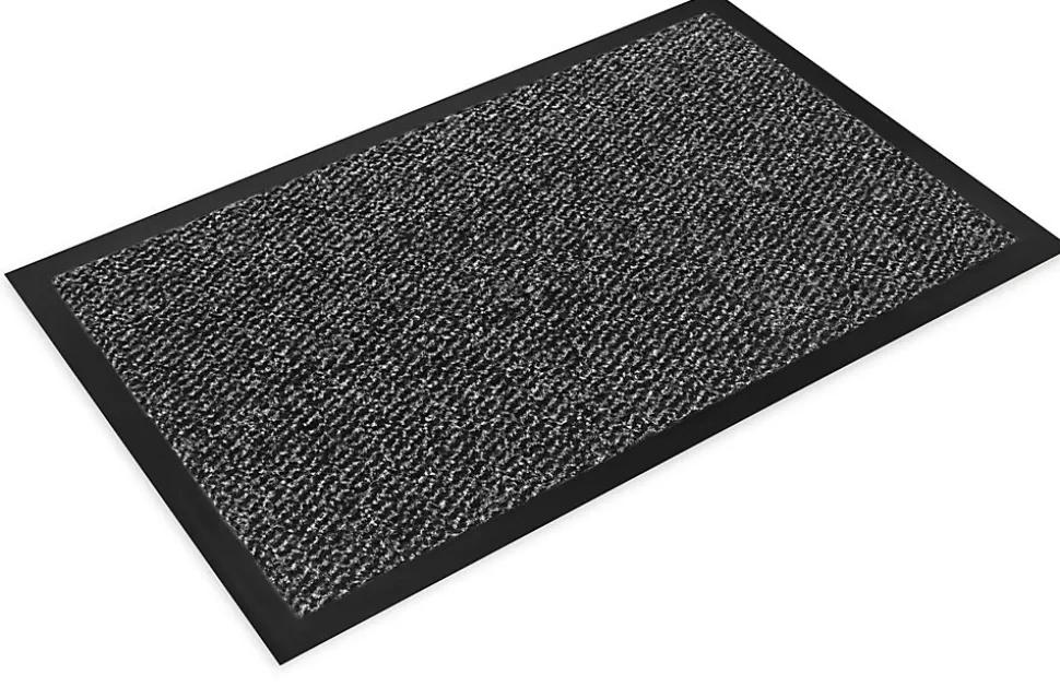 Tapis d'entrée gris absorbant L.118 x l.78 cm