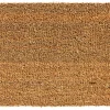 Tapis d'entrée imprimé coco classique écru blanc L.60 x l.40 x ep.1,5 cm