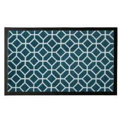 Tapis d'entrée polypropylène Boykins GoodHome motif vert L.45 x l.75 cm