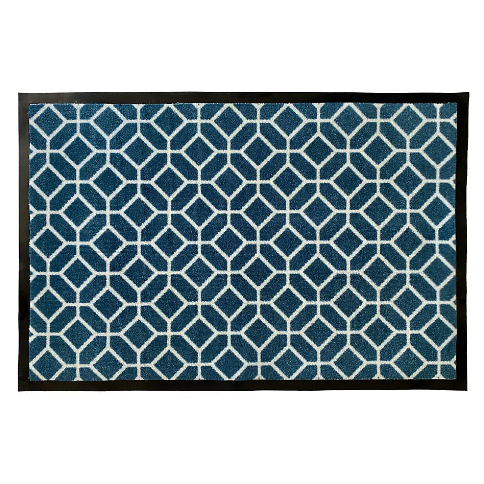 Tapis d'entrée polypropylène Boykins GoodHome motif vert L.60 x l.90 cm