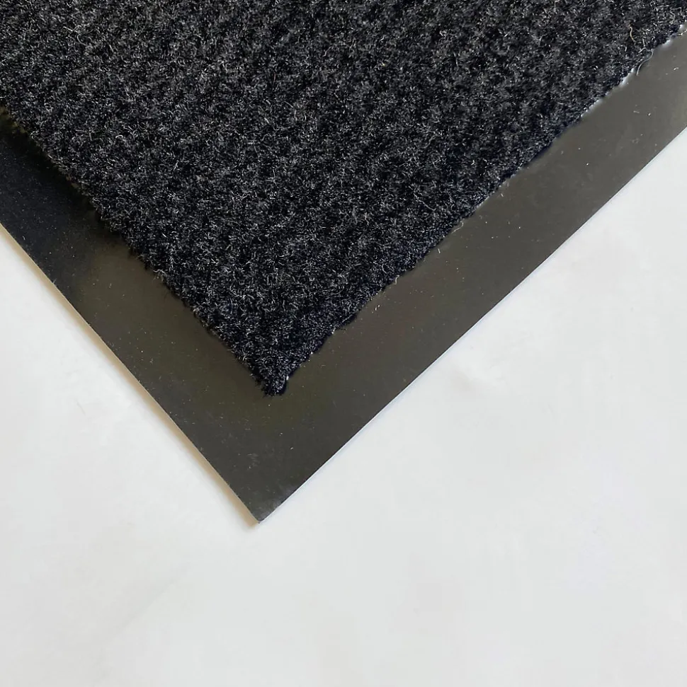 Tapis d'entrée polypropylène Boykins GoodHome gris foncé L.60 x l.90 cm