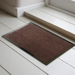 Tapis d'entrée polypropylène Boykins GoodHome marron L.60 x l.40 cm