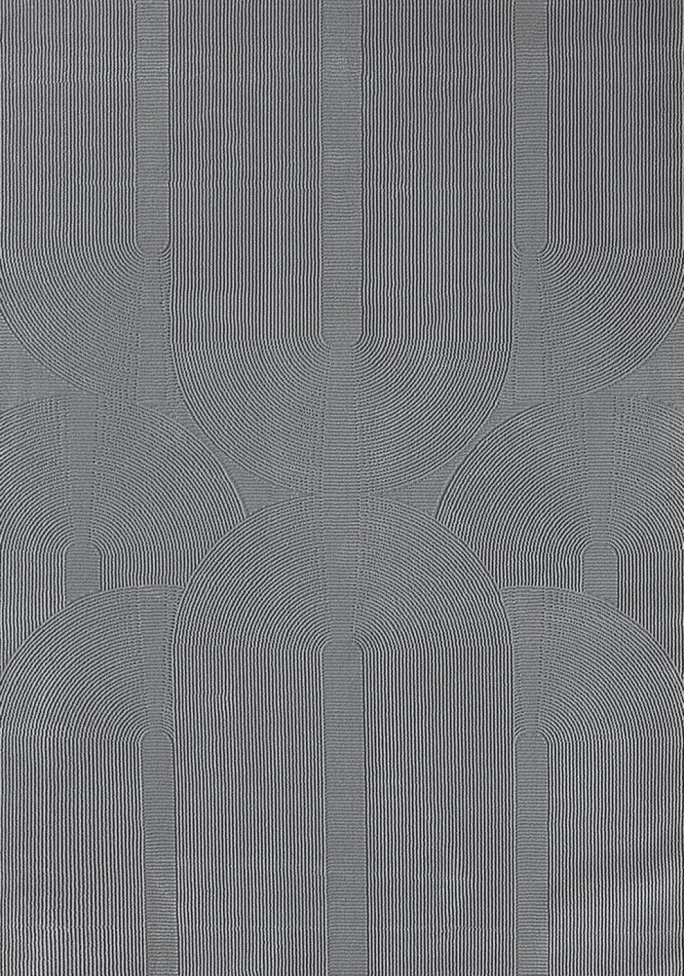 Tapis design salon Moderne Art Curve Durable, Gris, 80 x 150 cm - LIMA