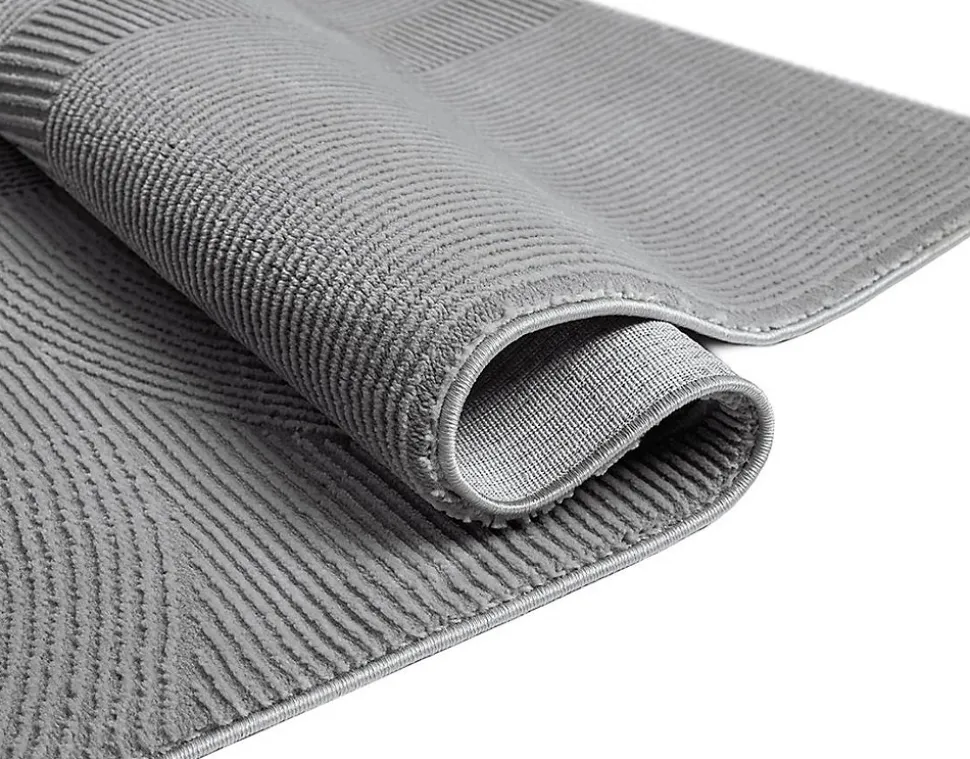 Tapis design salon Moderne Art Curve Durable, Gris, 80 x 150 cm - LIMA